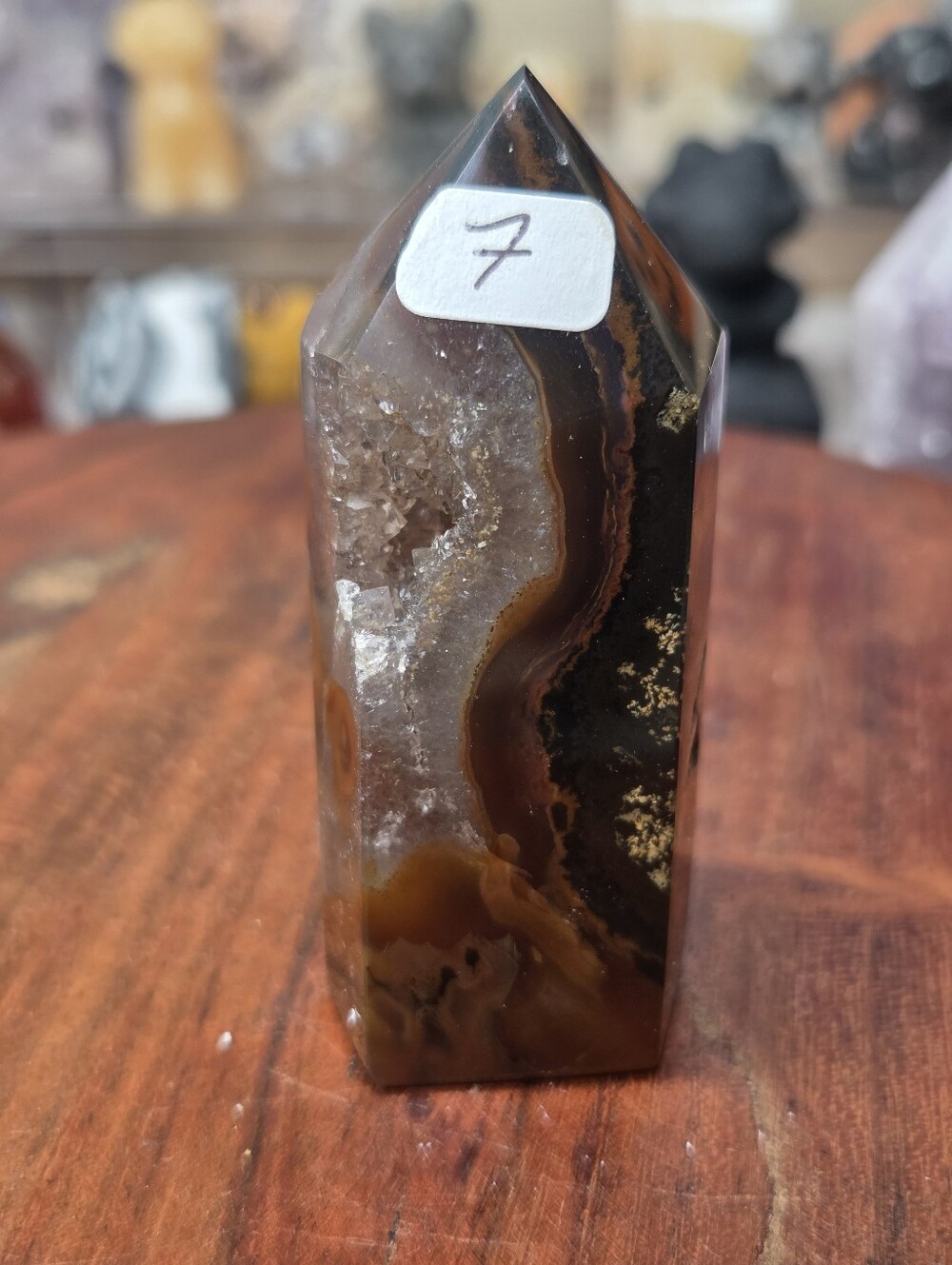 Druzy Agate Brown Tower 3 In (Harmony)
